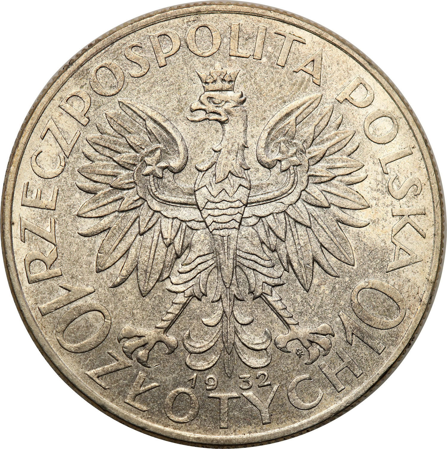 II RP. 10 złotych 1932 głowa kobiety (ze znakiem) - WYŚMIENITE